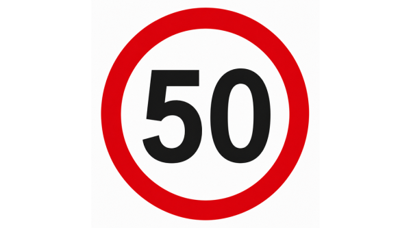 50. szülinapi – 20 cm-es kerek torta ostyalap tortára