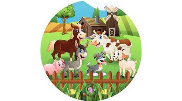 Állatok a tanyán tortaostya