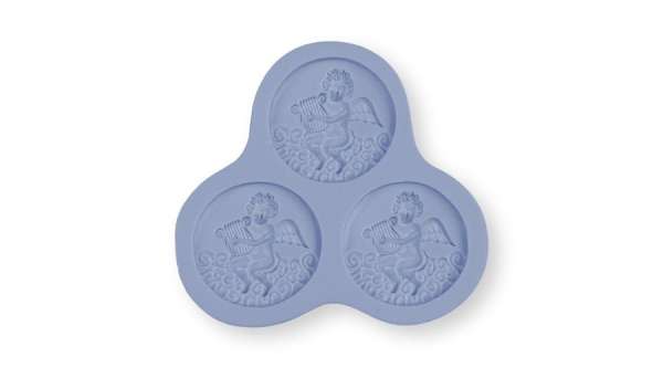 Angyalkás medálok szilikon fondant formázó