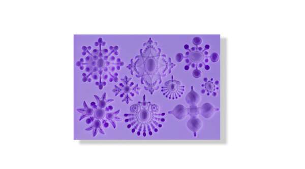 Csodás barokk brossok szilikon fondant formázó