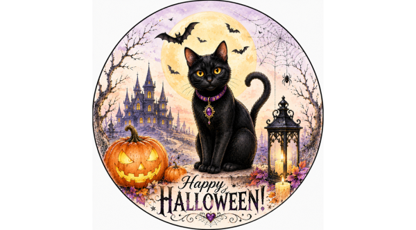 Macskás Happy Halloween tortaostya