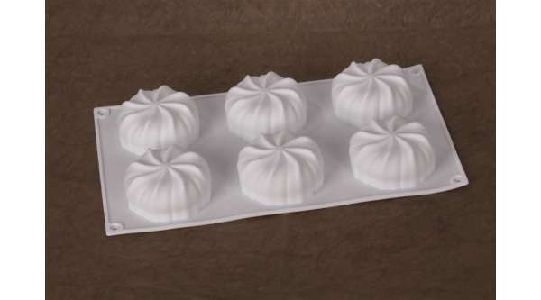 6 adagos csavart félgömb szilikon mousse forma