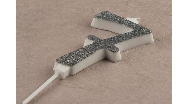 Óriás ezüst csillámos 7 számgyertya