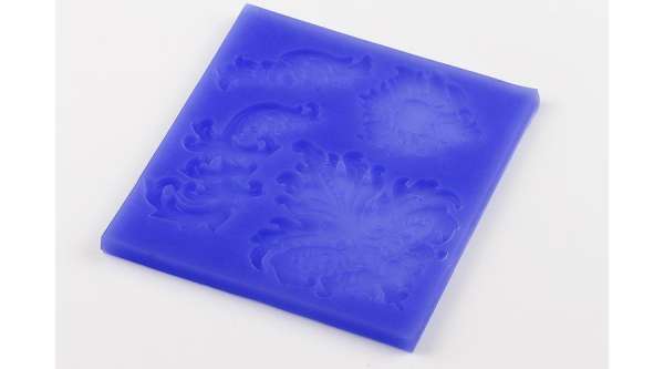Barokk virágos szilikon fondant formázó lap