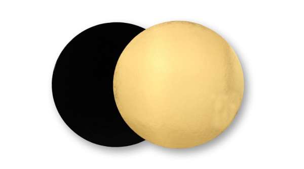 34 cm-es kétoldalú arany-fekete tortaalátét 10 db