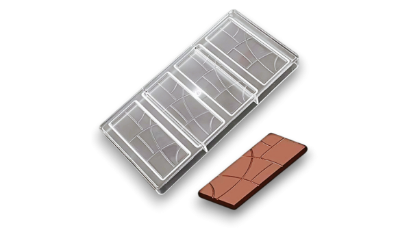 4 adagos vonal mintás polikarbonát táblás csoki forma