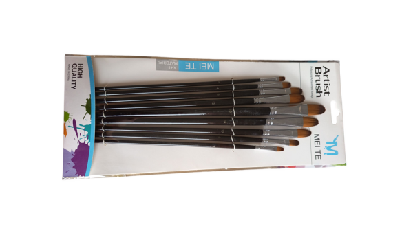 Tortadíszítő ecsetek 9 darabos szett - lapos, finom részletekhez