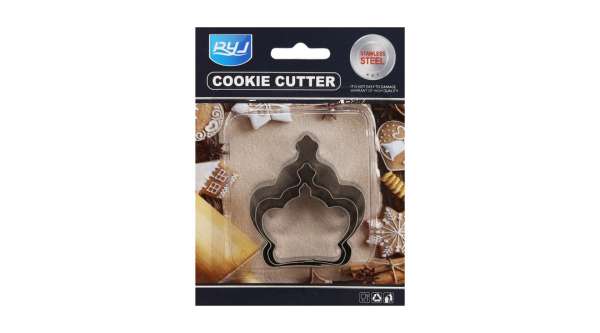 3 részes korona alakú süti kiszúró készlet