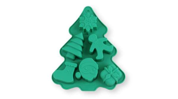Fenyőfa Süteményforma – Rugalmas Szilikon, 6 Adagos