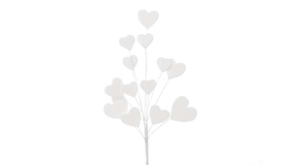 Cukorszív Tortadísz – Fehér Színű, Elegáns Dekoráció Tortára