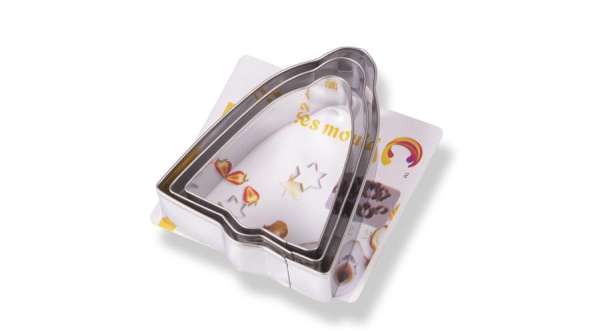 3 részes fém harang alakú süti kiszúró készlet