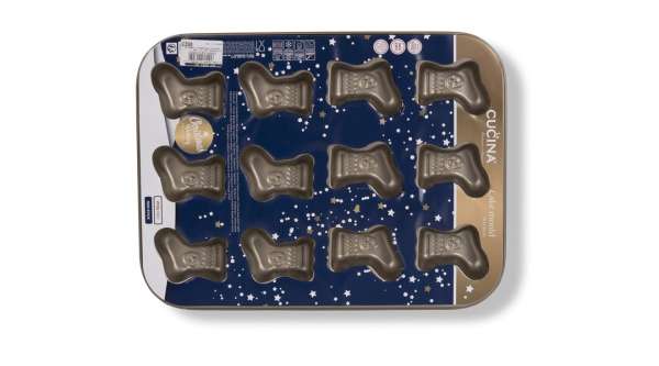 Csizma alakú 12 adagos karácsonyi muffin sütőforma