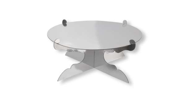 30 cm-es ezüst színű karton tortaállvány