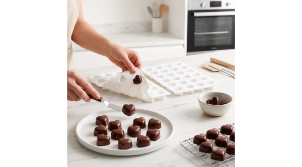 35 adagos szív alakú szilikon bonbon forma