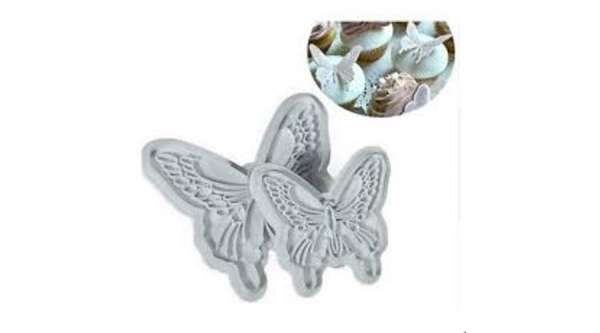Pillangó alakú fondant kiszúró szett - 2 db, nagy méretű, elegáns tortadíszekhez