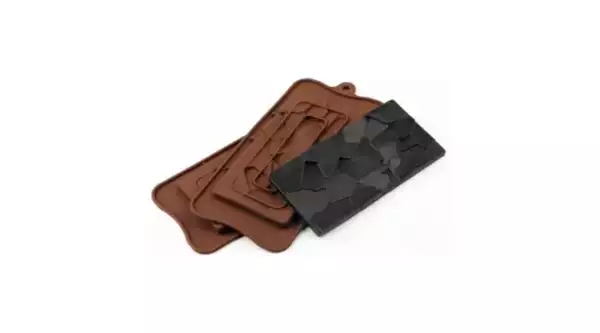 Táblás csoki forma – szilikon, repedezett mintázattal