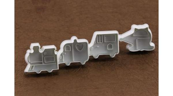 Jármű alakú keksz és fondant kiszúró készlet 