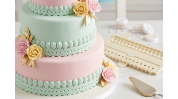 Gyöngysor mintázó forma - kagyló dizájn fondant dekorációhoz