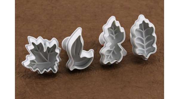 Levél Alakú Kiszúrók – 4 Részes Fondant és Süti Dekorációhoz