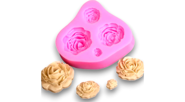 Marcipán Rózsa Készítő Forma - 4 Méretű Szilikon Formázó