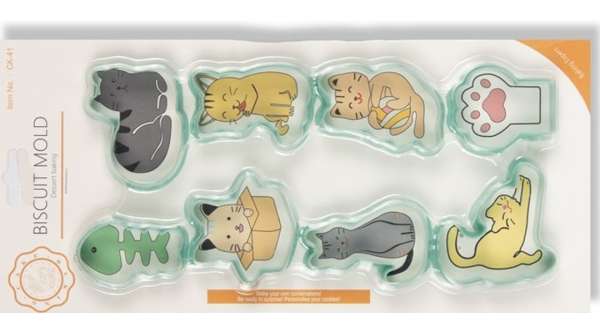 Cicás sütikiszúró készlet – 8 darabos kreatív forma