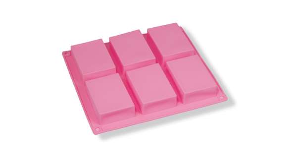 Téglalap alakú szilikon muffin forma – 6 adagos