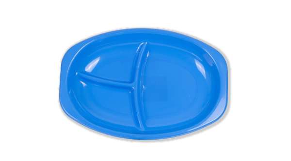 Ovális műanyag osztott tálca