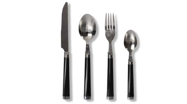 16 db-os műanyag nyelű evőeszköz készlet