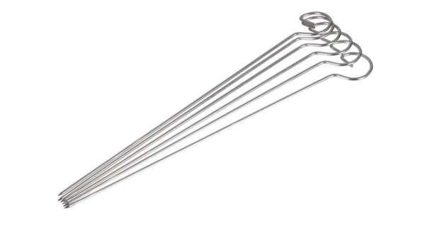 6 db 17 cm-es fém hústű