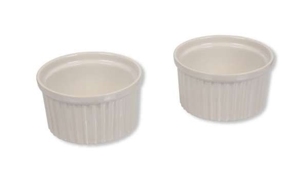 2 db fehér kerámia szuflé tálka Excellent Houseware