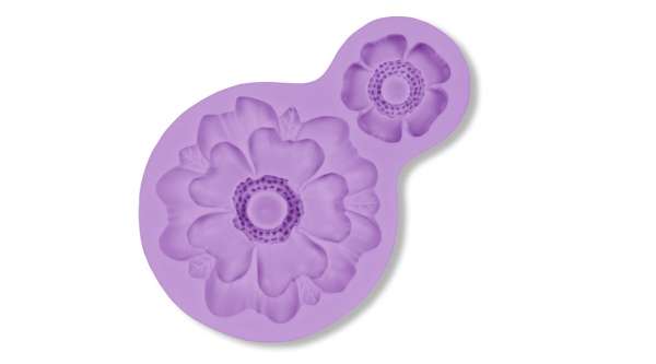 2 méretű virágos szilikon fondant formázó