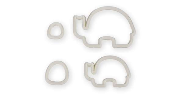 Elefántos Fondant Kiszúró Készlet - Tökéletes Süteményekhez