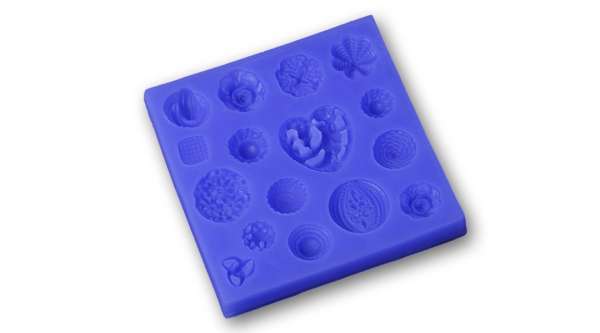 16 apró motívum szilikon fondant forma