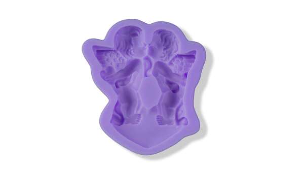 Angyalkás medálok szilikon fondant formázó