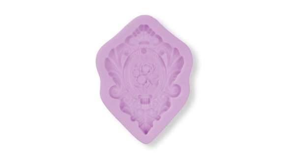 Barokk virágos bross szilikon fondant formázó