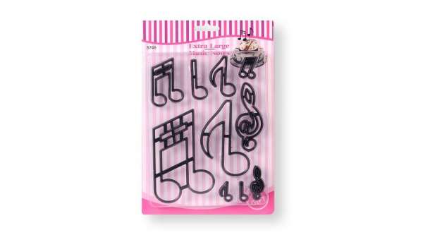 10 részes hangjegyes sziluett kiszúró készlet