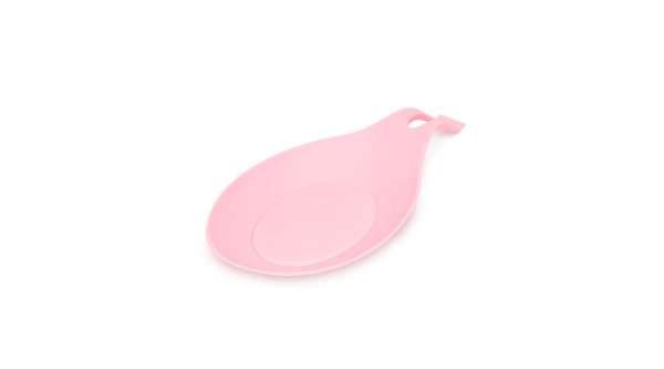 Rózsaszín ovális szilikon fakanáltartó