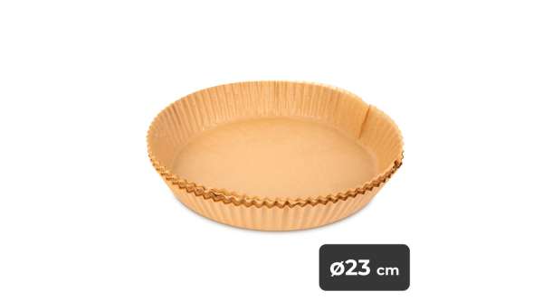 Air fryer sütőpapír - olaj nélküli sütőhöz - kör - 23 cm - 50 db / csomag