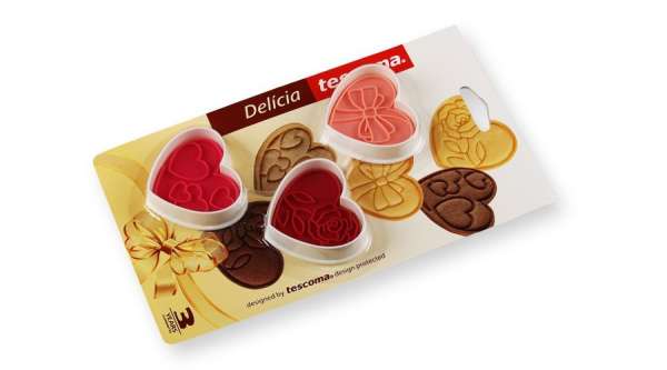 3 részes szív alakú mintás fondant kiszúró Tescoma Delicia