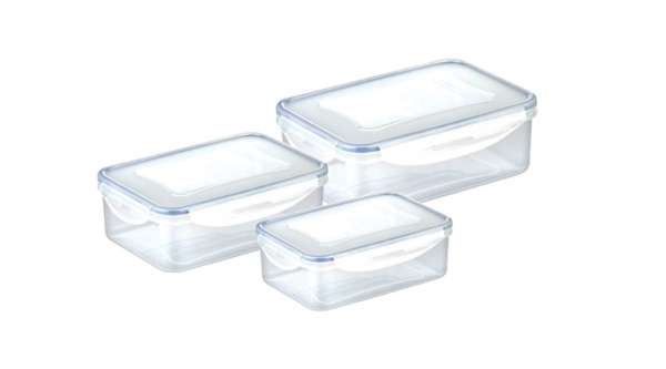 TESCOMA FRESHBOX 3 részes téglalap alakú konyhai tároló doboz készlet (1-1,5-2,5 l)