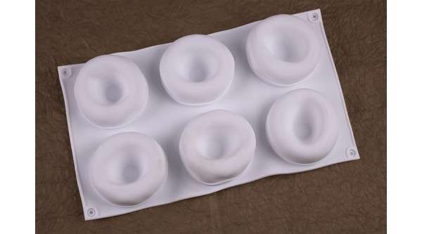 6 adagos fánk alakú szilikon mousse forma