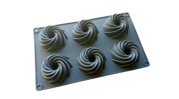 6 adagos csavart kuglóf alakú szilikon sütőforma