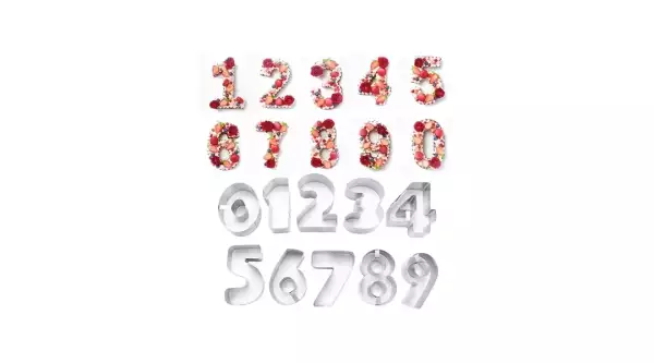 10 részes fém szám kiszúró készlet