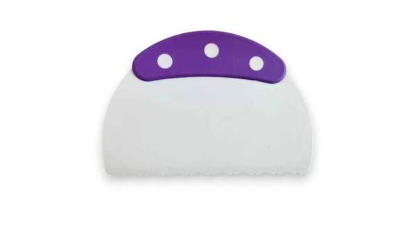 Habkártya lila-fehér íves mintával