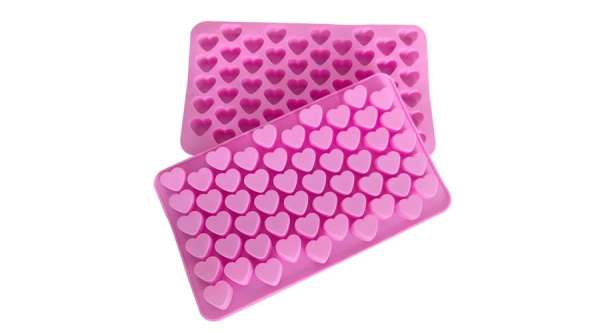 Apró szívek szilikon gumicukor forma 55 adagos