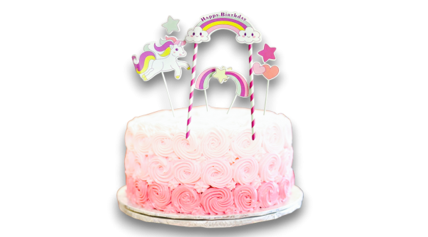 Unikornis tortadekoráló készlet, 9 részes
