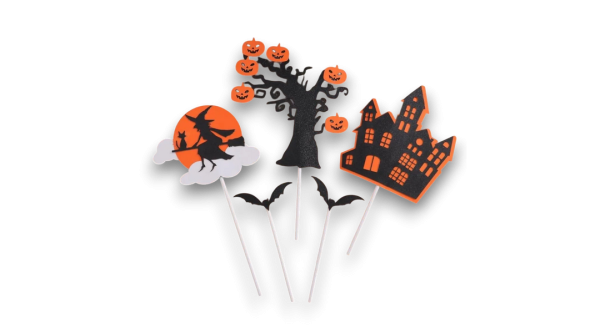 Halloween tortadísz beszúró készlet, 5 részes