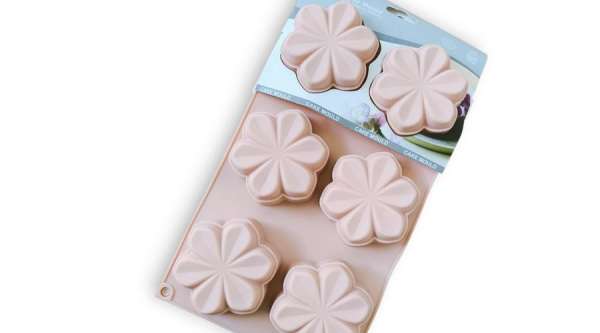 Árvácska alakú szilikon muffin sütőforma, 6 adagos