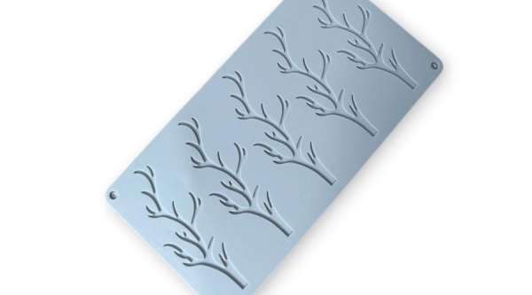 Szarvasagancs alakú csoki dísz készítő szilikon forma, 5 adagos