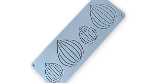 Csepp alakú csoki dísz készítő szilikon forma, 4 adagos